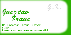 gusztav kraus business card